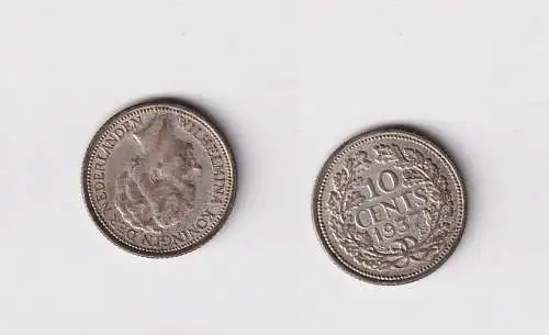 10 Cent Silber Münze Niederlande 1937 ss+ (165918)