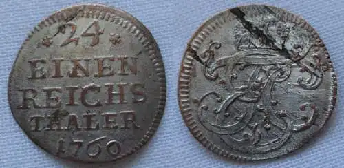 1/24 Taler Münze Sachsen-Hildburghausen 1760 (162538)
