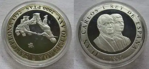 2000 Pesetas Silbermünze Spanien Olympiade Barcelona 1992, 1992 (151937)