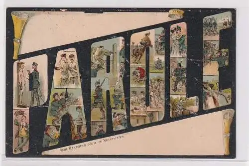 904296 Bruno Bürger Ak Parade "vom Rekruten bis zum Reservisten" 1914