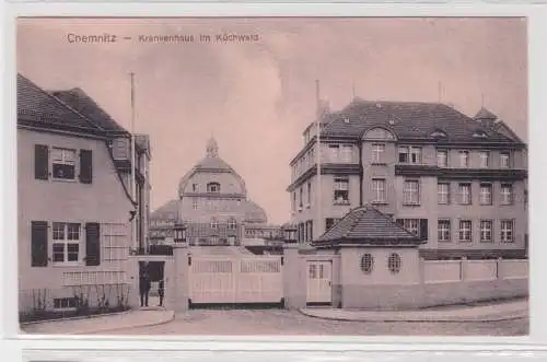 905164 Ak Chemnitz -Krankenhaus im Küchwald, Straßenansicht