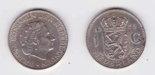 1 Gulden Silber Münze Niederlande 1956 f.vz (164892)