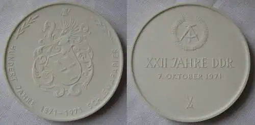 DDR Medaille XXII Jahre 7. Oktober 1971 Hundert Jahre Schlemapapier (164858)