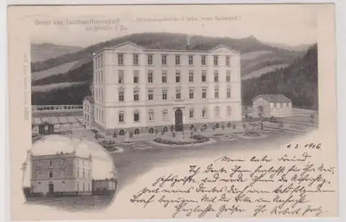 67142 Ak Gruß aus Teichwolframsdorf bei Werdau Erholungsheim 1906