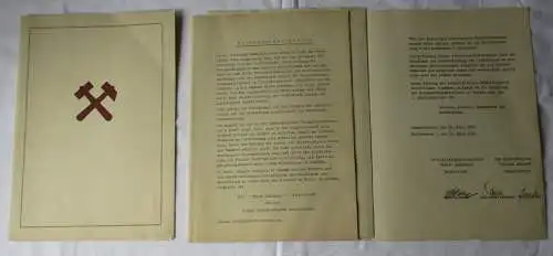 DDR Patenschaftsvertrag LPG Thälmann Wolferstedt Schacht Sangerhausen (164511)