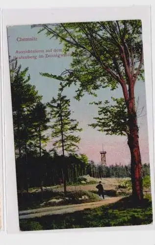 905032 AK Chemnitz - Aussichtsturm auf dem Beutenberg im Zeissigwalde 1912