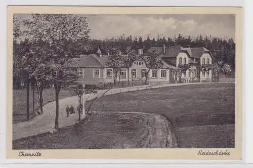 905172 Ak Chemnitz - Heideschänke, Adelsberg, Straßenansicht mit Allee