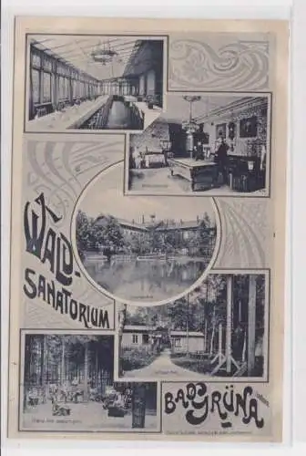 906442 Feldpost Ak Grüna - Mehrbild, Waldsanatorium 1918