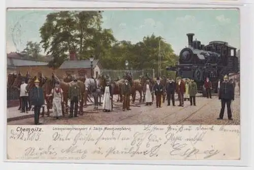 904786 Ak Chemnitz - Locomotiventransport d. sächs. Maschinenfabrik 1905