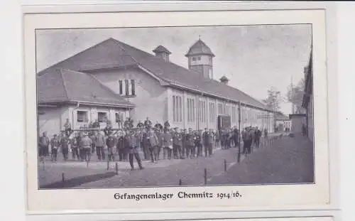 905716 AK Chemnitz - Gefangenenlager 1914/16, Straßenansicht