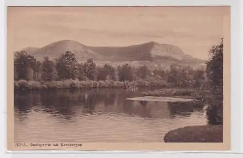906328 Ak Jena - Saalepartie mit Kernbergen und Wald 1921