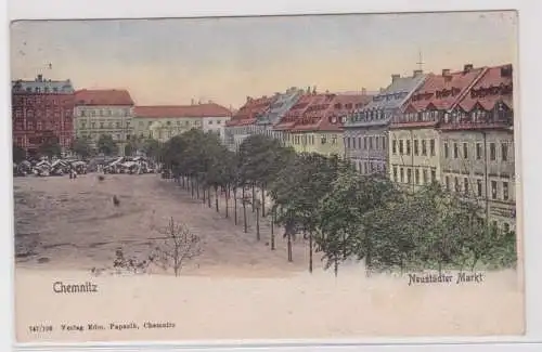 905670 Ak Chemnitz - Partie am Neustädter Markt 1907