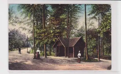 906055 AK Chemnitz - Unterkunftshaus im Zeisigwald, Straßenansicht 1915