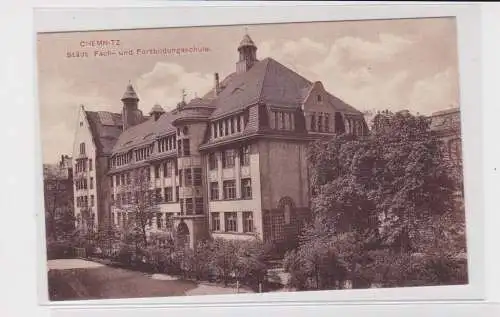 905733 AK Chemnitz - Städt. Fach- und Fortbildungsschule, Straßenansicht