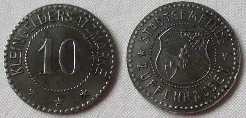 10 Pfennig Eisen Notgeld Münzen Stadtgemeinde Zuffenhausen  (158645)