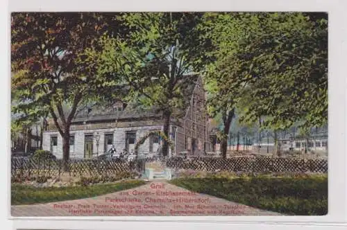905840 AK Chemnitz-Hilbersdorf - Gruß aus Garten-Etablissement, Parkschänke