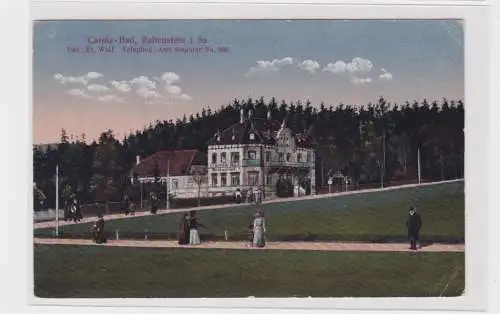 905973 AK Rabenstein-Chemnitz - Carola bad, Straßenansicht mit Rasenpartie