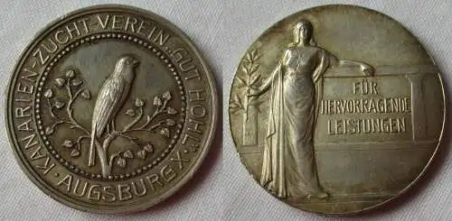 Medaille Kanarien-Zucht-Verein "Gut Hohl" Augsburg - hervor. Leistungen (154757)