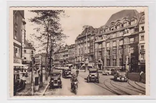 905956 AK Chemnitz - Johannisplatz, Straßenansicht mit Automobilen