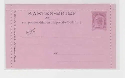 67188 Ganzsachen Karten-Brief zur pneumatischen Expressbeförderung Österreich