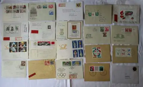 20 DDR Belege Ersttagsbriefe FDC Wertbriefe Einschreiben Eilsendungen (120648)
