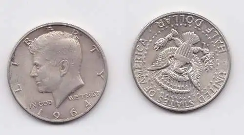 1/2 Dollar Silber Münze USA 1964 f.vz (158926)