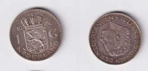 1 Gulden Silber Münze Niederlande 1956 ss (165613)