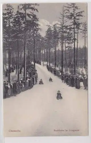 906140 AK Chemnitz - Rodelbahn im Zeisigwald