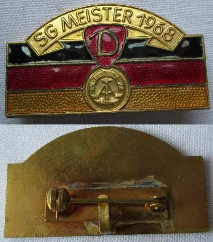 DDR Abzeichen SG Meister 1968 Sportgemeinschaft Dynamo in Gold (156679)