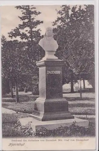 902526 Ak Herrnhut Denkmal Graf von Zinzendorf 1920