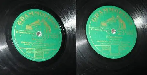156123 Schellackplatte Grammophon Musikkapelle 3.Batl. 9. Inf. Regt. Revuemarsch
