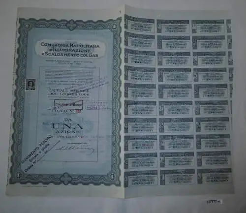 1 Stück Aktie Compagnia Napolitana d' Illuminazione e Scaldamento 1967 (127777)