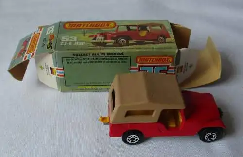 Matchbox Superfast CJ-6 Jeep Nr. 53 Lesney Products 1977 OVP (165169)