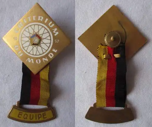 1957 UCI Road CYCLING WORLD Championships EQUIPE TEAM Pin Abzeichen (122011)