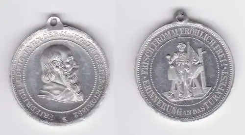 Aluminium Medaille Turnvater Friedrich Ludwig Jahn Erinnerung an das Turnfest