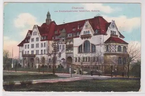 64473 Feldpost AK Chemnitz von Zimmermann'sches Sanatorium, Südseite 1917