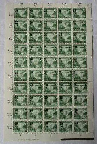 DDR 50er Bogen Hilfe für die Hochwassergeschädigten 1955 Mi 449 (167207)