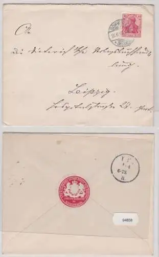 902589 Brief Schwerin nach Leipzig 1903 Vignette Johann Albrecht zu Mecklenburg