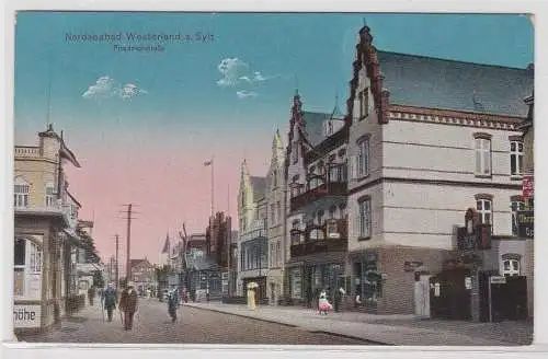 61186 Ak Nordseebad Westerland auf Sylt - Partie in der Friedrichstraße