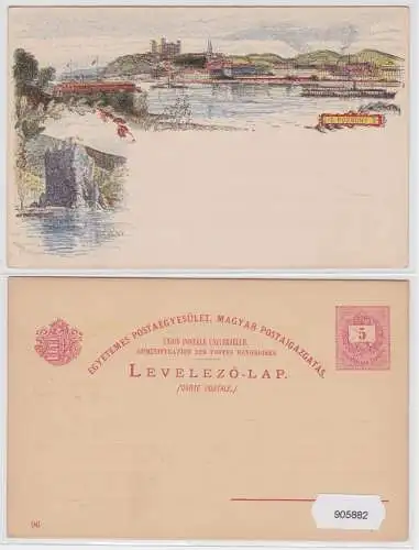 905882 Lithografie Ganzsache Ungarn - Pozsony (Bratislava) Dévény (Devín)