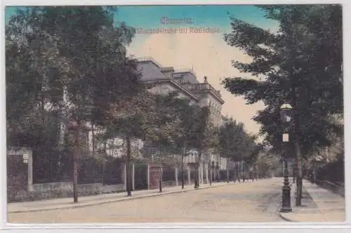 72573 AK Chemnitz - Wielandstraße mit Realschule 1910