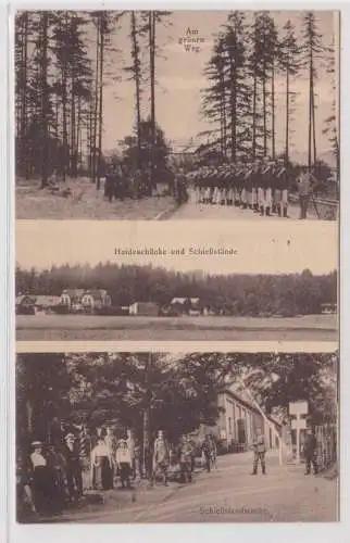 900324 AK Chemnitz - Garnisonschiessstände und Haideschänke im Zeisigwald 1915