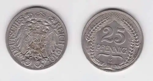 25 Pfennig Nickel Münze Kaiserreich 1910 A (139442)