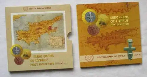 KMS Euro Euro-Set erster Kursmünzensatz Zypern 2008 Stgl. im Blister (153849)