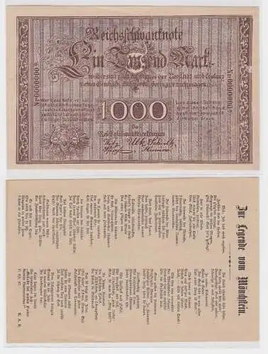 1000 Mark Scherz Reichsschwanknote Reichsschwankdirektorium um 1910 (104840)