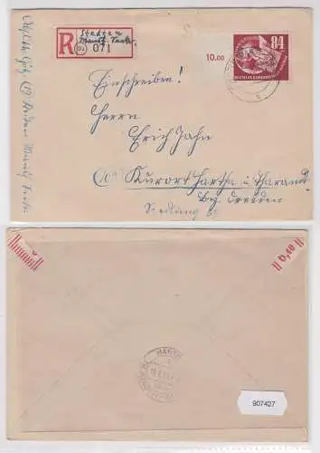 907427 DDR Brief Einschreiben Mi 260 EF Briefmarken-Ausstellung DEBRIA 1951