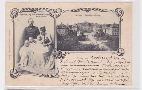 98327 Mehrbild Ak Gruß aus Arolsen Residenzschloß Fürst zu Waldeck Pyrmont 1902