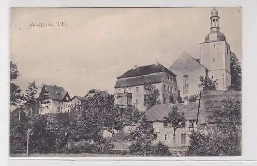 901456 Ak Auma in Thüringen - Partie mit Kirche 1914