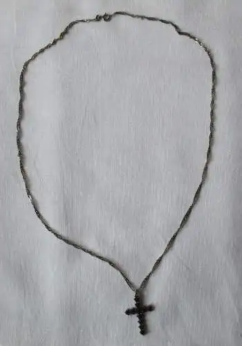 elegante 333er Kette mit Granatschmuck Anhänger (125289)