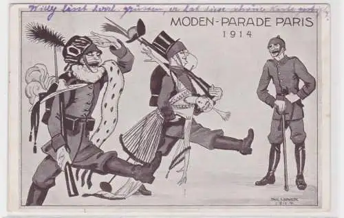 907517 Humor Militär Ak Moden-Parade Paris 1914